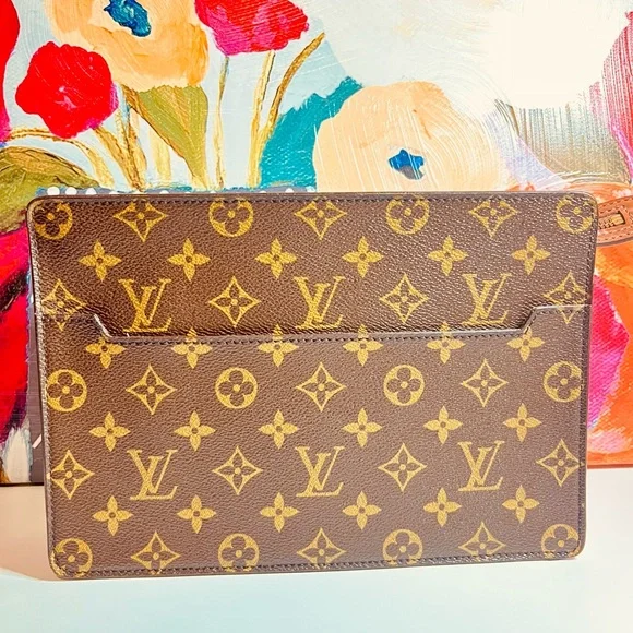 Louis Vuitton monogram pochette homme clutch bag - Picture 4 of 14